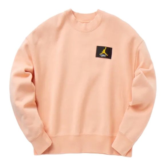 Nike Air Jordan Fleece Cropped Sweater CV7783-841 Apricot Women's - Picture 4 of 4